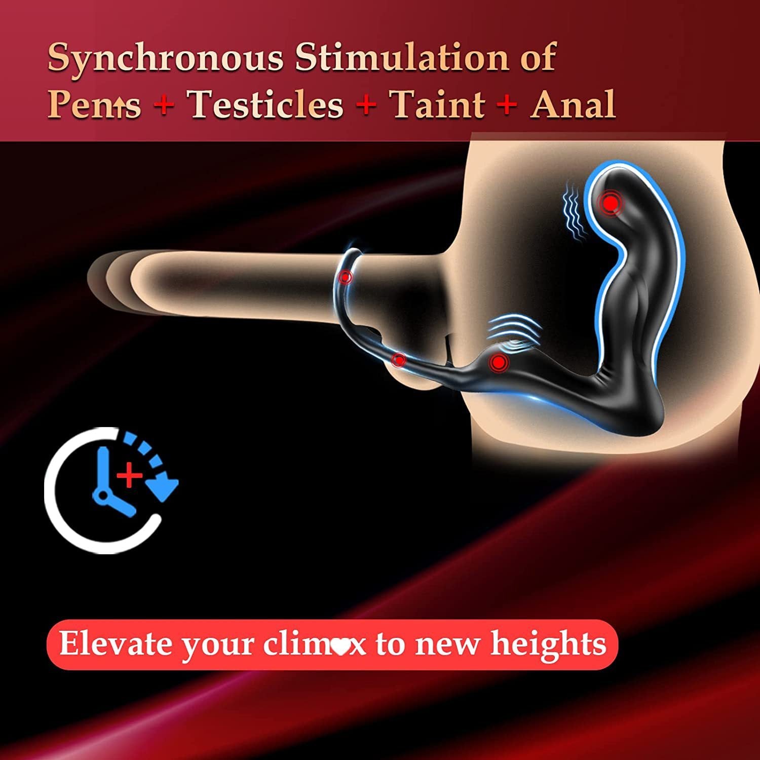 🔒 Masajeador de Próstata Masculino con Anillo Lock & Control Remot