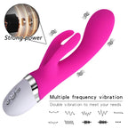 🌸 Lisi Vibrador Portátil – Silicona Ecológica (Rojo Rosado / Blanco)
