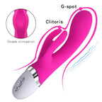 🌸 Lisi Vibrador Portátil – Silicona Ecológica (Rojo Rosado / Blanco)