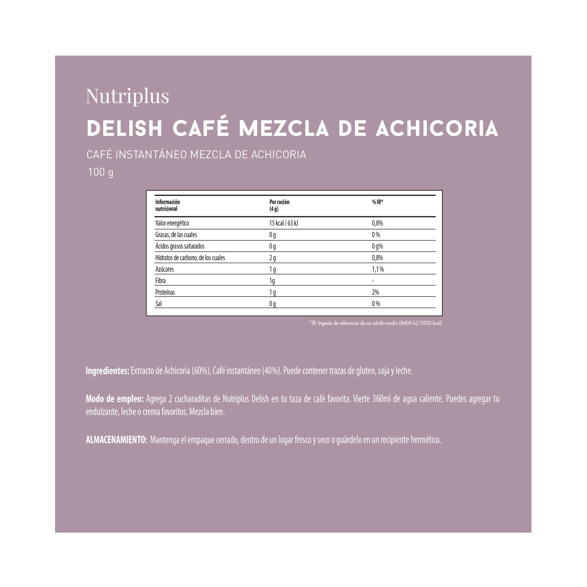 Café Instantáneo Soluble Mezcla de Achicoria