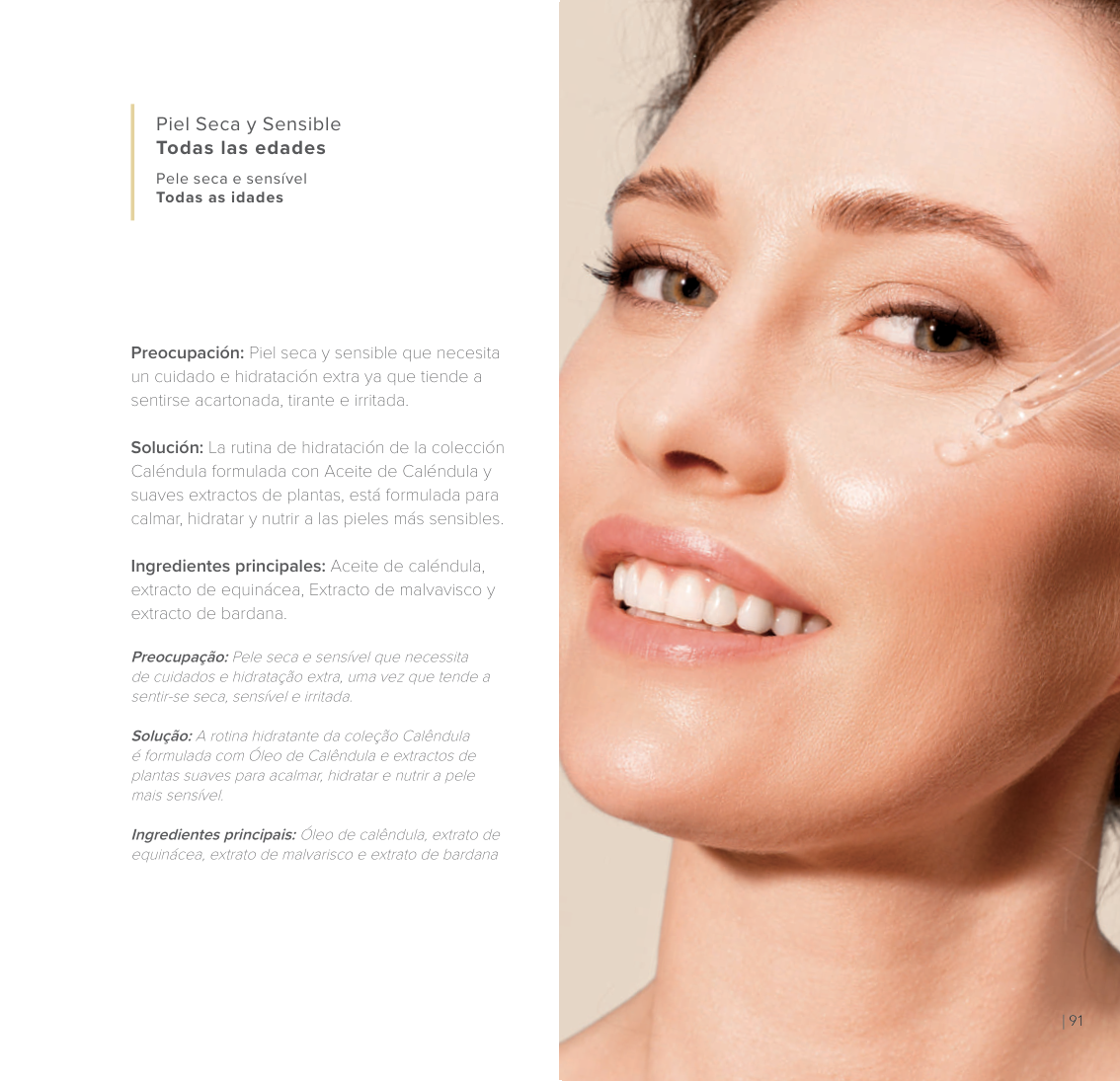 Colección Caléndula – Rutina Hidratante para Piel Seca y Sensible